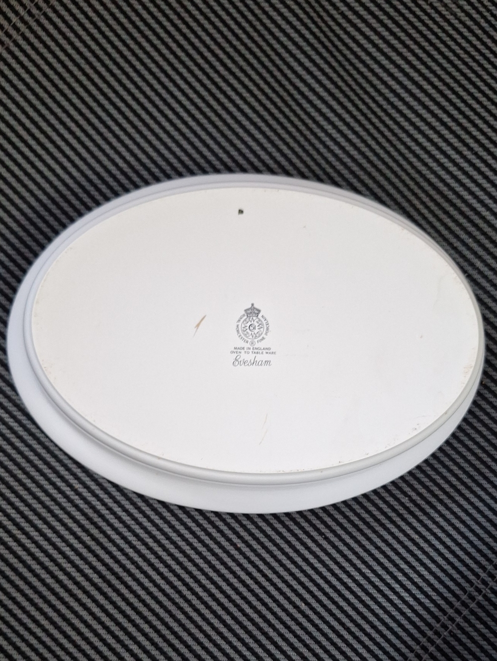 Vintage Royal Worcester Evesham Gold Oval Fruit Pattern Platter 1961 - Picture 7 of 9